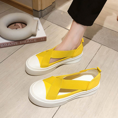 Női alkalmi cipő lapos talppal, rugalmas pánttal