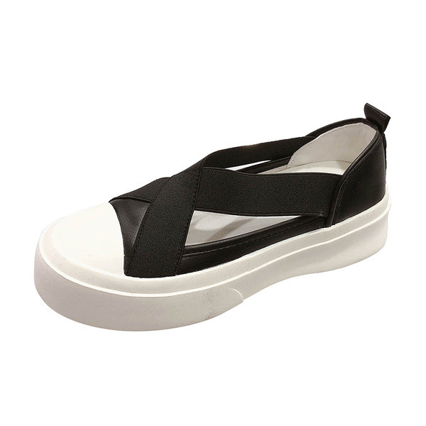 Női alkalmi cipő lapos talppal, rugalmas pánttal