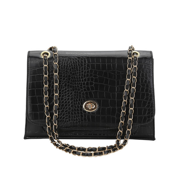 Női mindennapi táska eko bőrből, hosszú füllel, fém rögzítéssel