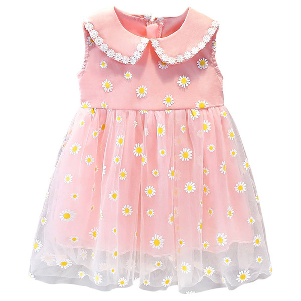 Νέο μοντέλο παιδικό φόρεμα με στρογγυλή λαιμόκοψη και κεντήματα