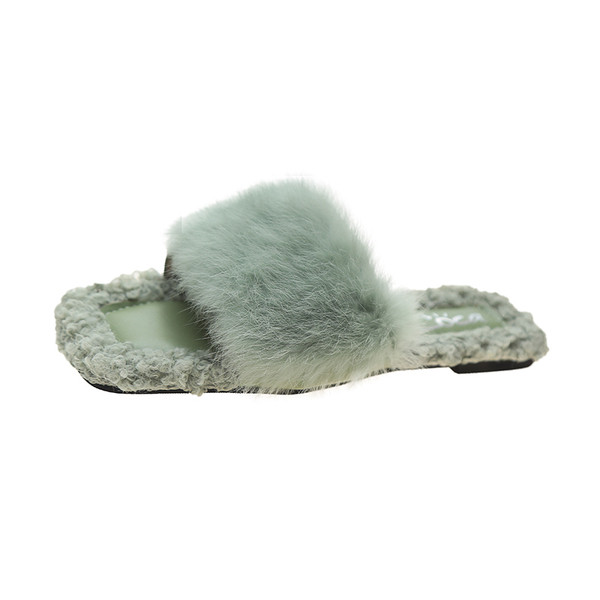 Pehelyes plüss női papucs