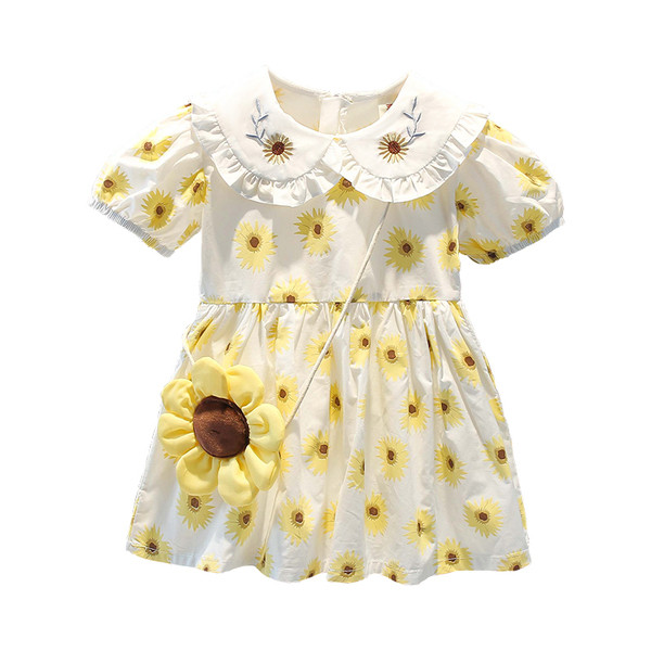Modern gyerekruha virágos motívumokkal, kerek nyakkivágással