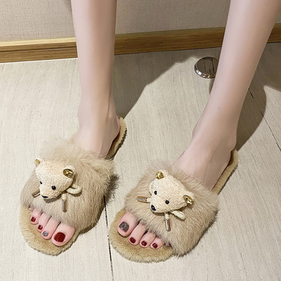 Γυναικείες παντόφλες με 3D αρκουδάκι