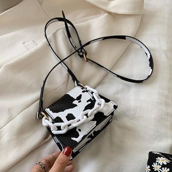Дамска модерна мини чанта с животински принт