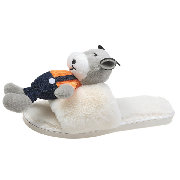 Női papucs 3D tehén elemmel