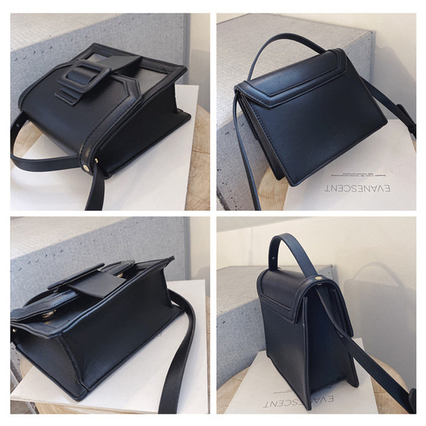 Μικρή γυναικεία τσάντα με διάφανο μπροστινό μέρος και αγκράφα