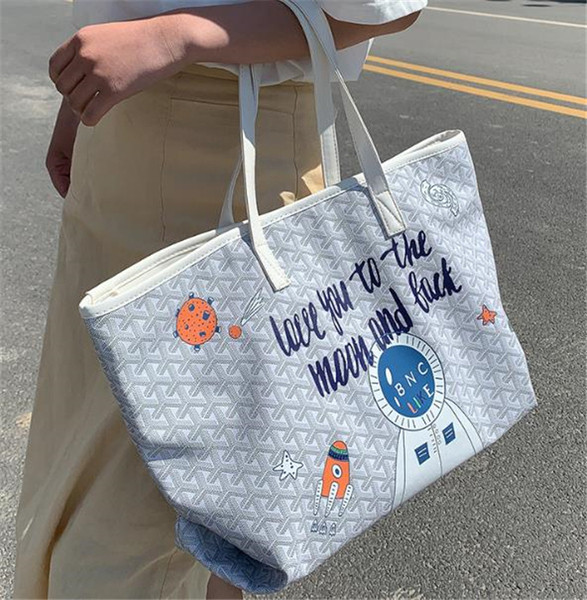 Μεγάλη υφασμάτινη τσάντα με έγχρωμη εκτύπωση