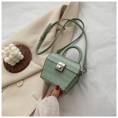 Moteriška kasdienė mini rankinė iš eko odos ir sagtimi