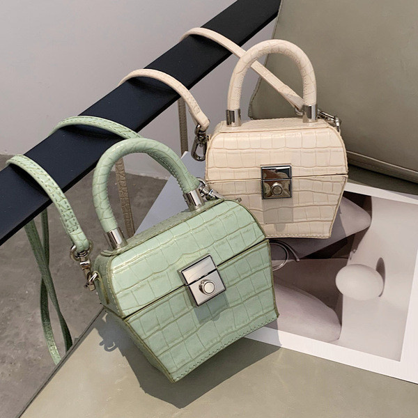 Moteriška kasdienė mini rankinė iš eko odos ir sagtimi