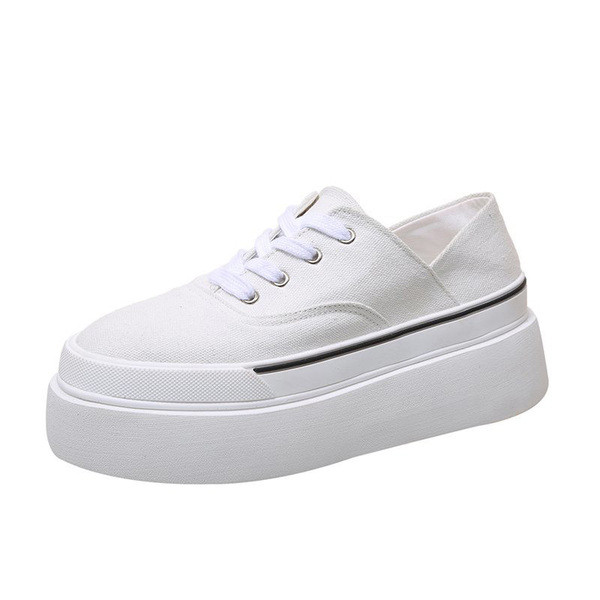 Tenisi de damă colorați cu talpă plată înaltă