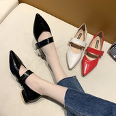 Pantofi de dama moderni model ascutit cu tocuri joase