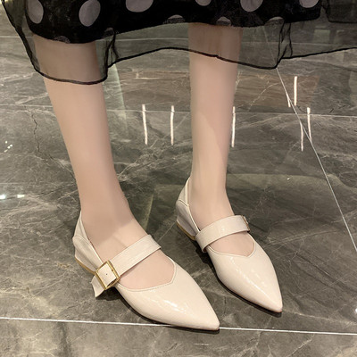 Pantofi de dama moderni model ascutit cu tocuri joase