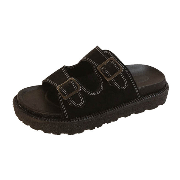 Papuci casual dama cu bretele din piele