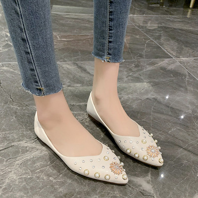 Pantofi moderni de dama cu perle