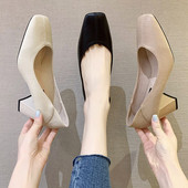 Pantofi de dama din imitatie de piele cu toc gros