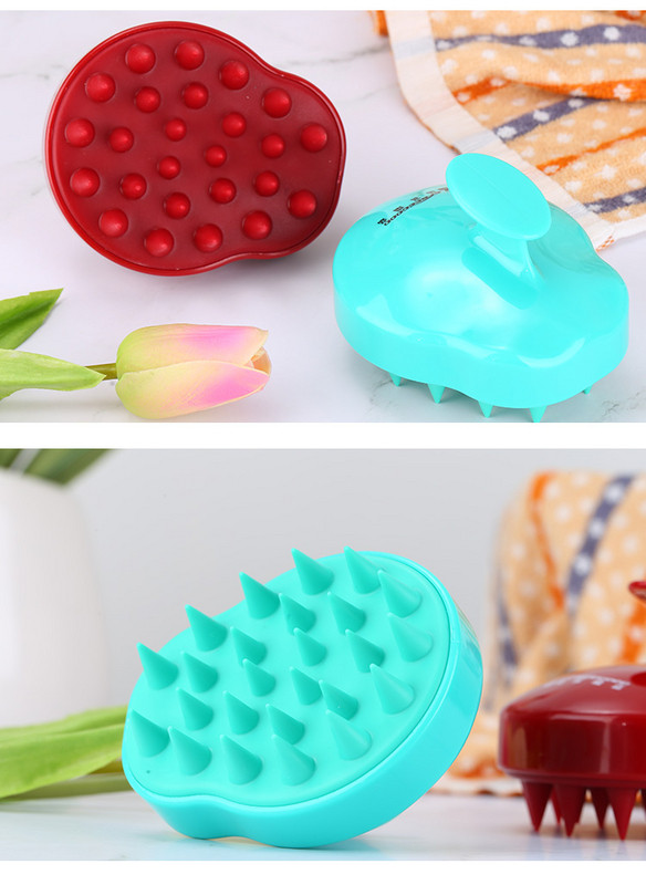 Perie de masaj din silicon pentru scalp