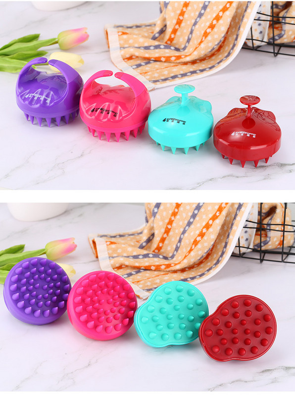 Perie de masaj din silicon pentru scalp