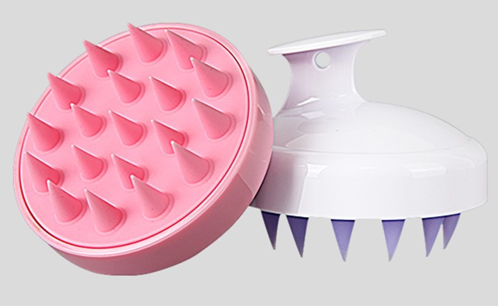 Silikoninis šampūno šepetėlis tinkamas galvos masažui