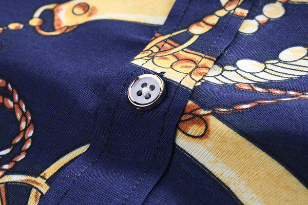 Cămașă colorată pentru bărbați cu mâneci scurte și guler clasic