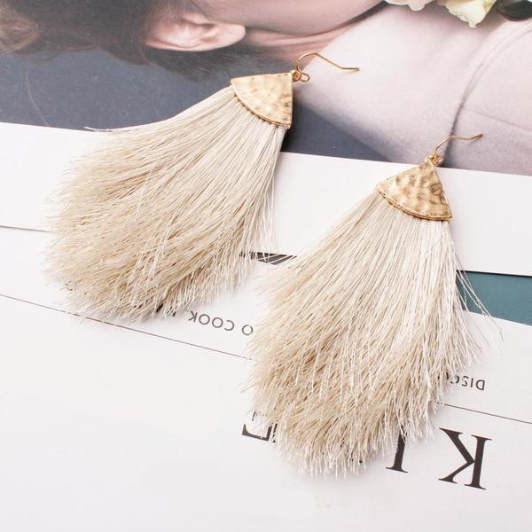 Cercei retro dama cu franjuri