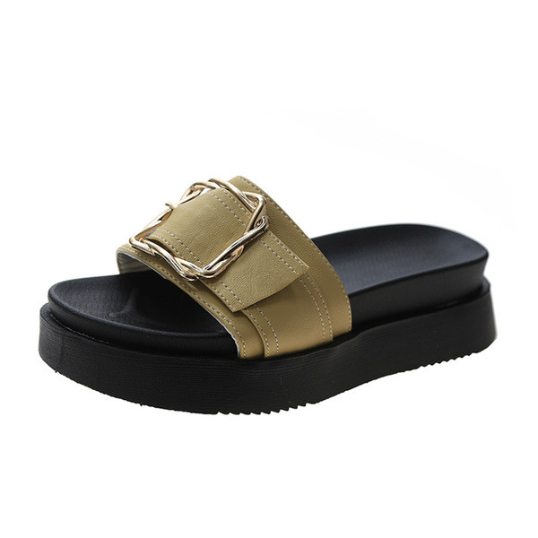 Papuci moderni de dama cu catarama metalica