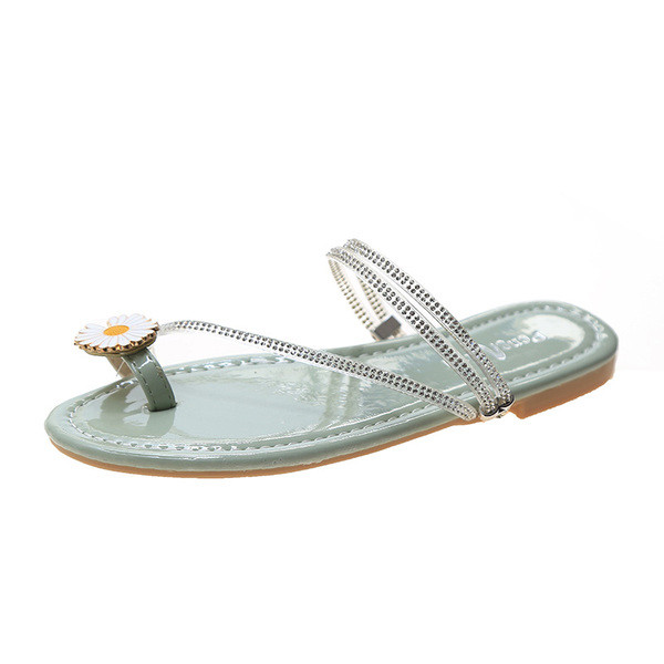 Sandale casual dama cu talpa plate si bretele stralucitoare