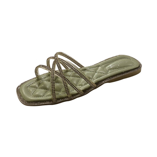 Papuci de damă cu bretele strălucitoare