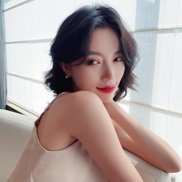 Cercei moderni de dama cu pietre si pandantiv