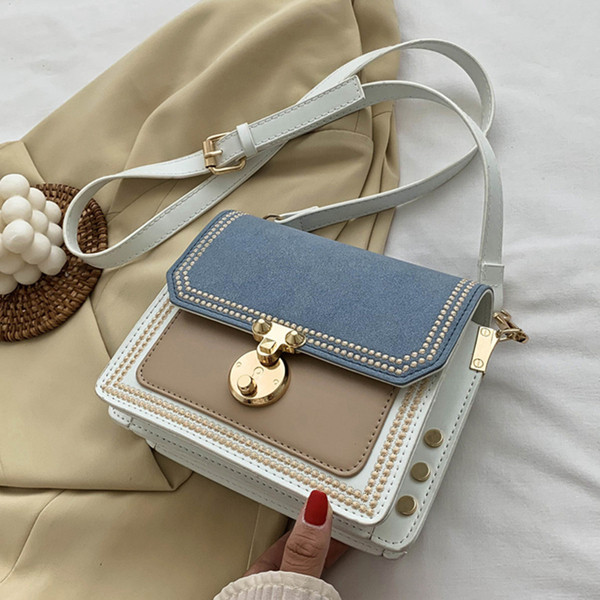 Geantă pătrată de damă modernă cu închizătoare