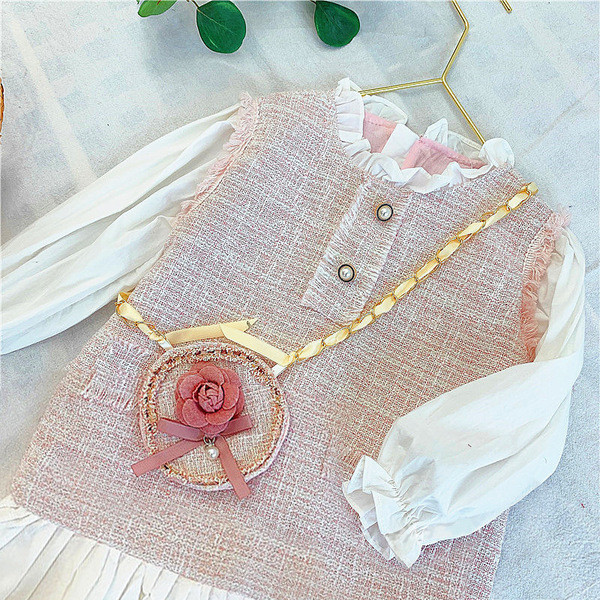 Rochie elegantă de toamnă pentru fete cu mâneci lungi