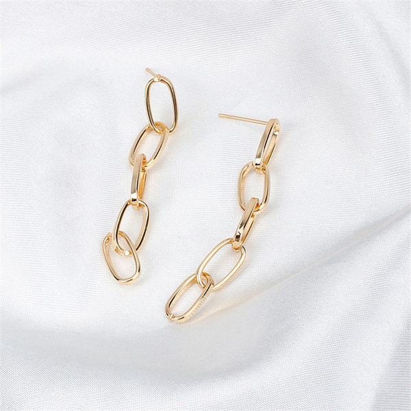 Cercei casual dama in forma de lant