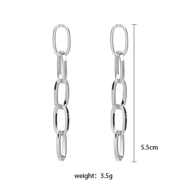 Cercei casual dama in forma de lant