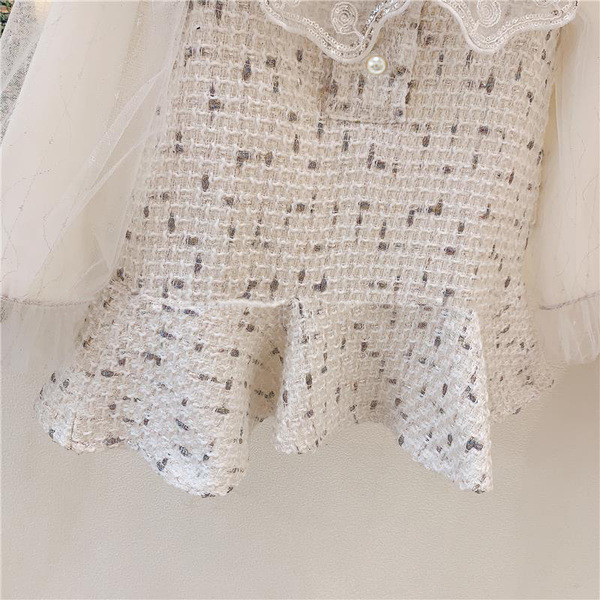 Rochie de copii eleganta pentru fete cu nasturi si guler sigilat