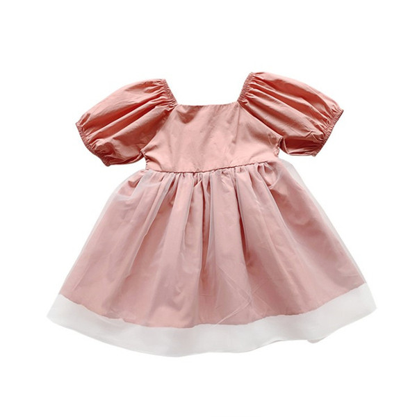 Rochie de copii croita pentru fete cu maneci scurte si tul