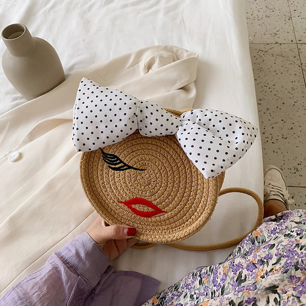 Geanta casual dama cu panglica si broderie