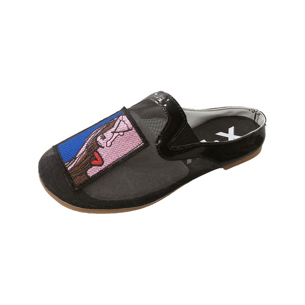 Papuci dama cu plasa si broderie