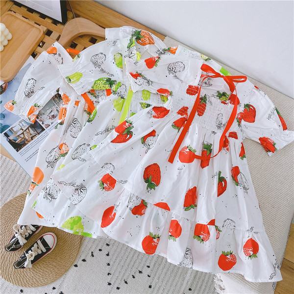 Rochie casual pentru copii pentru fete cu maneca scurta