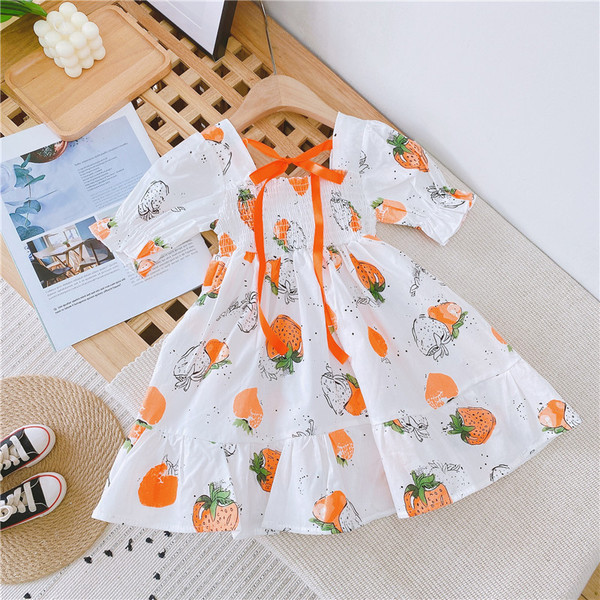 Rochie casual pentru copii pentru fete cu maneca scurta