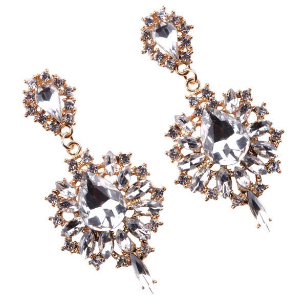 Cercei eleganti cu pietre colorate