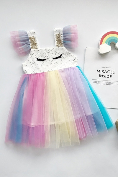 Rochie pentru copii model nou pentru baieti cu tul colorat