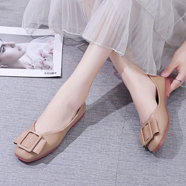 Pantofi casual de dama cu catarama si talpa plata