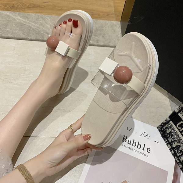 Papuci de dama cu talpa plate si bretele din silicon