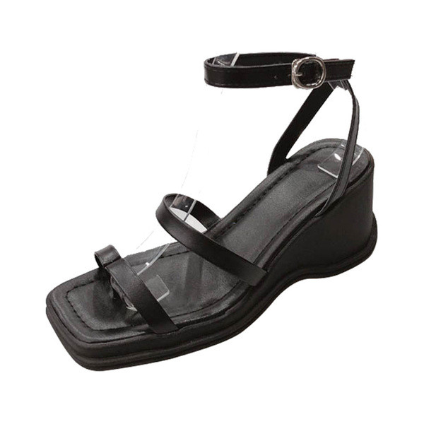 Sandale de dama din imitatie de piele cu lanturi subtiri