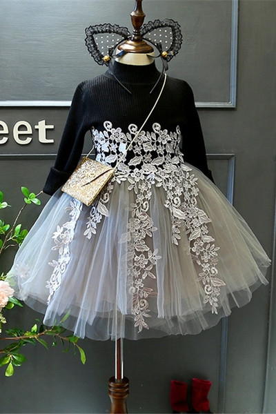 Rochie actuala pentru copii pentru fete cu tul si dantela