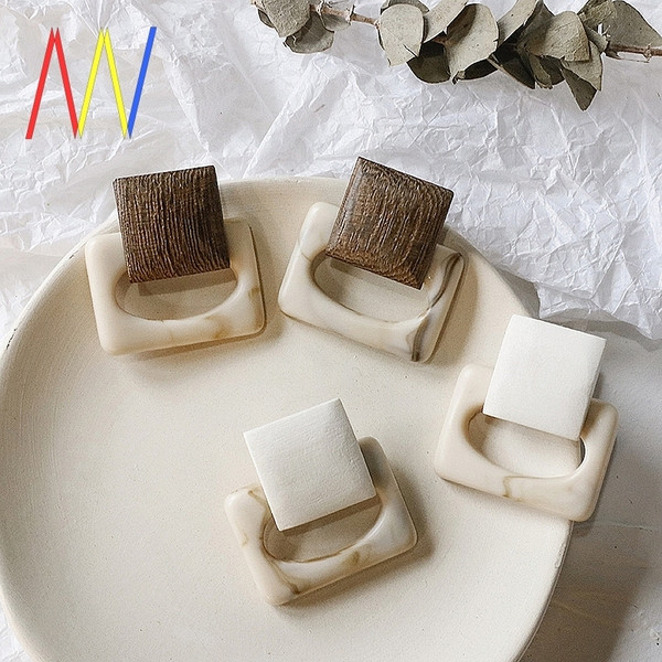 Cercei retro dama in forma dreptunghiulara