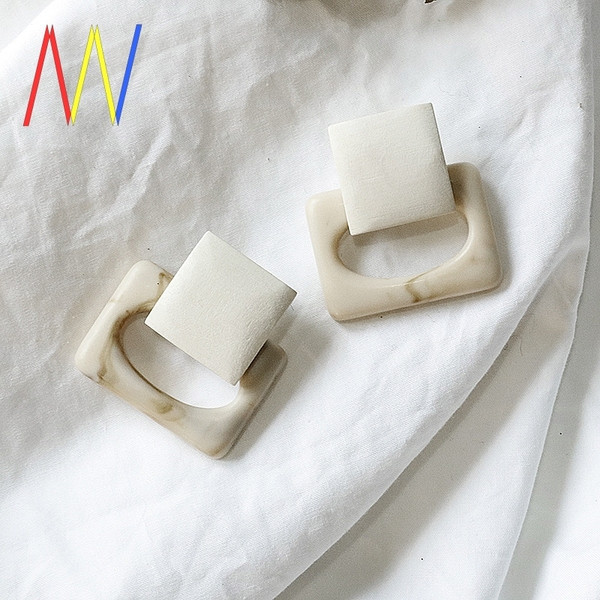 Cercei retro dama in forma dreptunghiulara