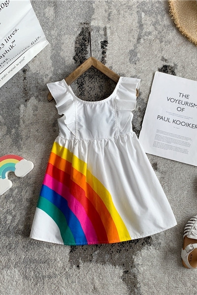 Rochie moderna pentru copii pentru fete cu aplicatie