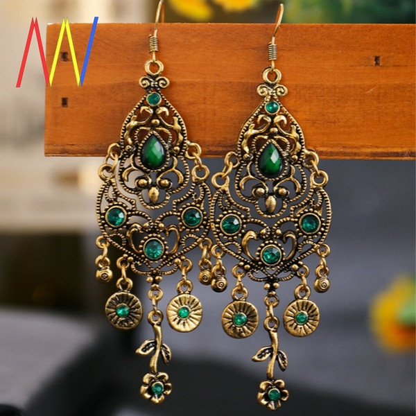 Cercei de dama vintage cu pietre