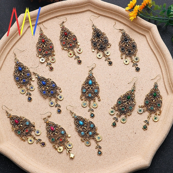 Cercei de dama vintage cu pietre