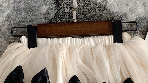 Fusta scurta copii pentru fete cu panglici